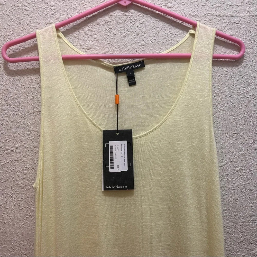 Isabella Oliver Maternity Slouchy Tunic in Lemongrass NWT - Picture 6 of 10